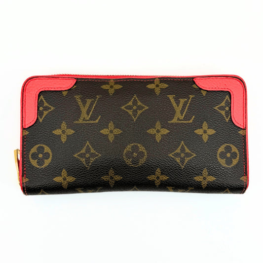 LOUIS VUITTON Monogram Retiro Zippy Wallet M61854 Wallet