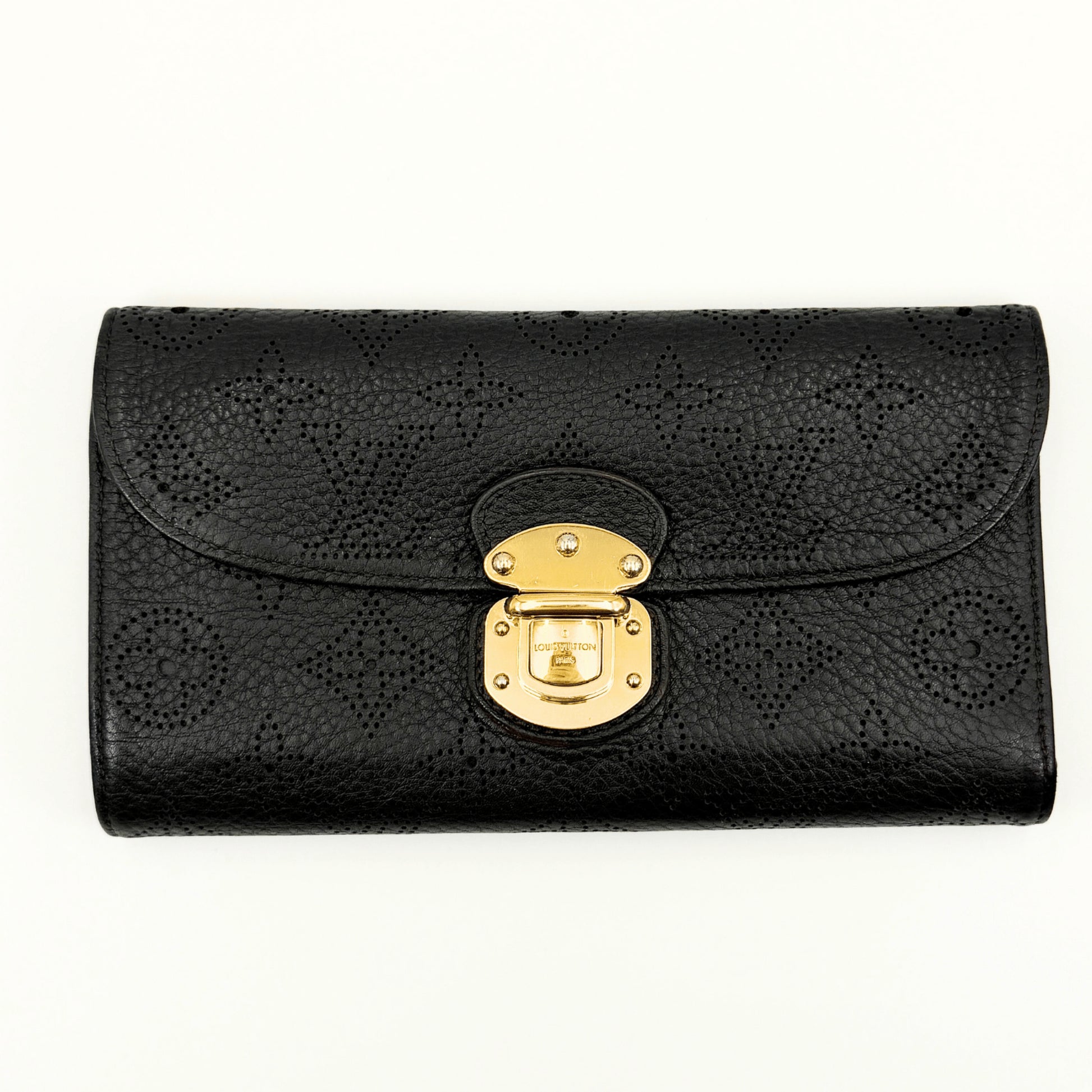 LOUIS VUITTON Mahina Monogram Wallet in Black M95549