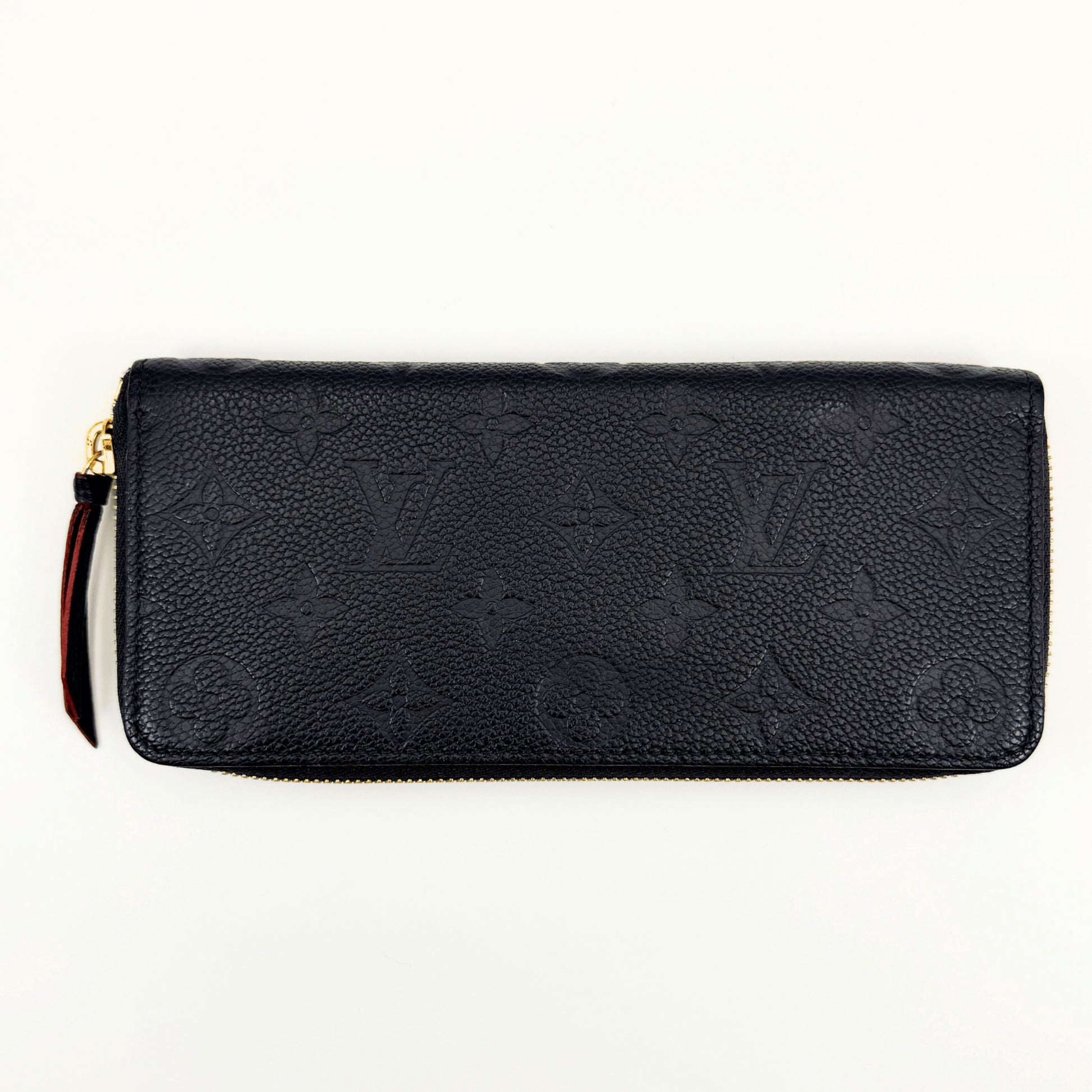 LOUIS VUITTON Monogram Empreinte Marine Rouge Zippy Wallet M69415 Wallet
