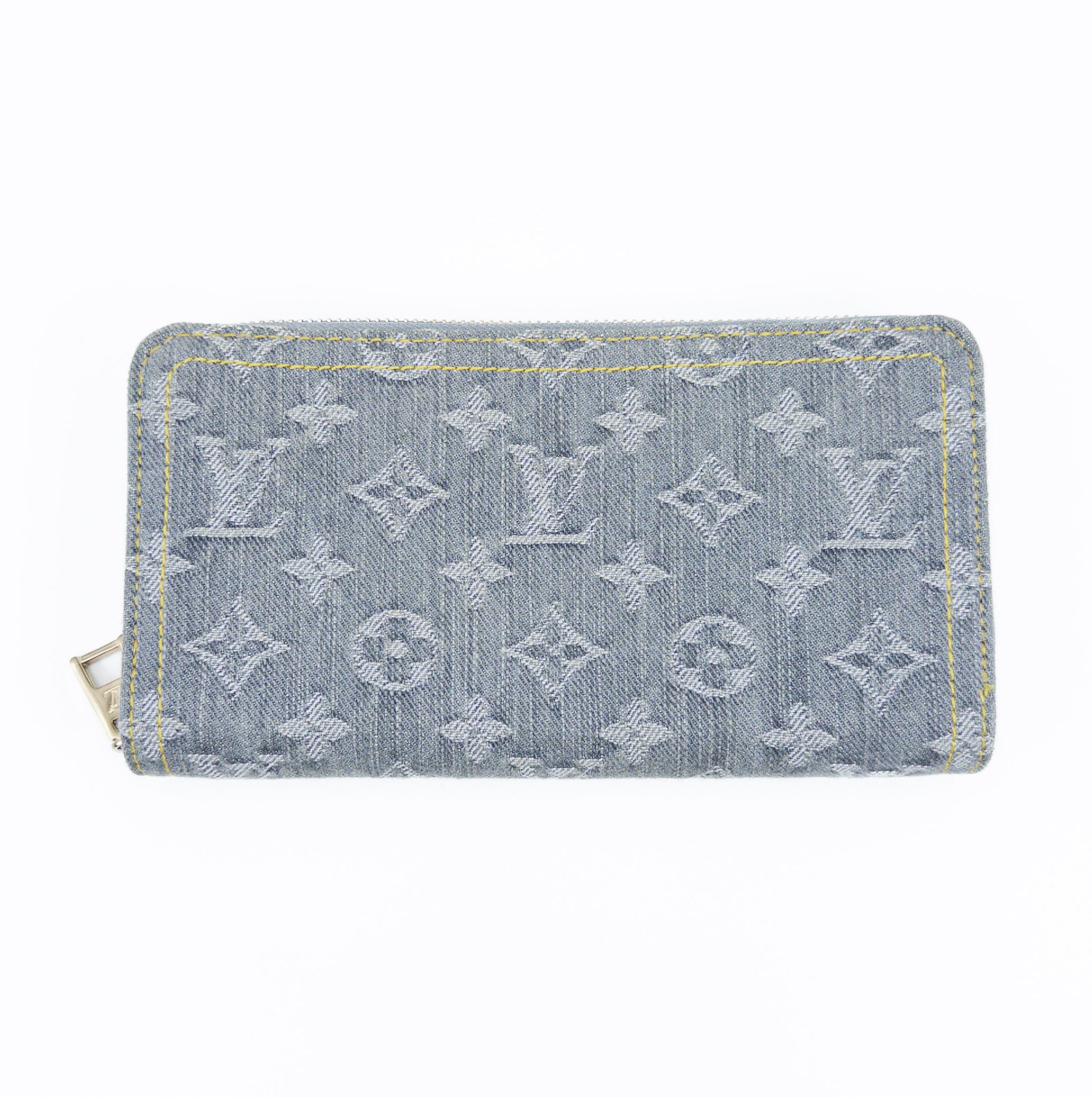 LOUIS VUITTON Monogram Denim Zippy Wallet M13214 RFID Compatible Wallet with Box and Dust Bag