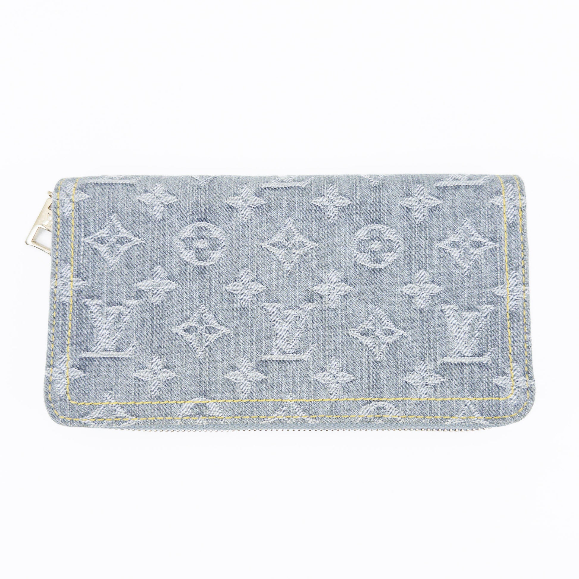 LOUIS VUITTON Monogram Denim Zippy Wallet M13214 RFID Compatible Wallet with Box and Dust Bag