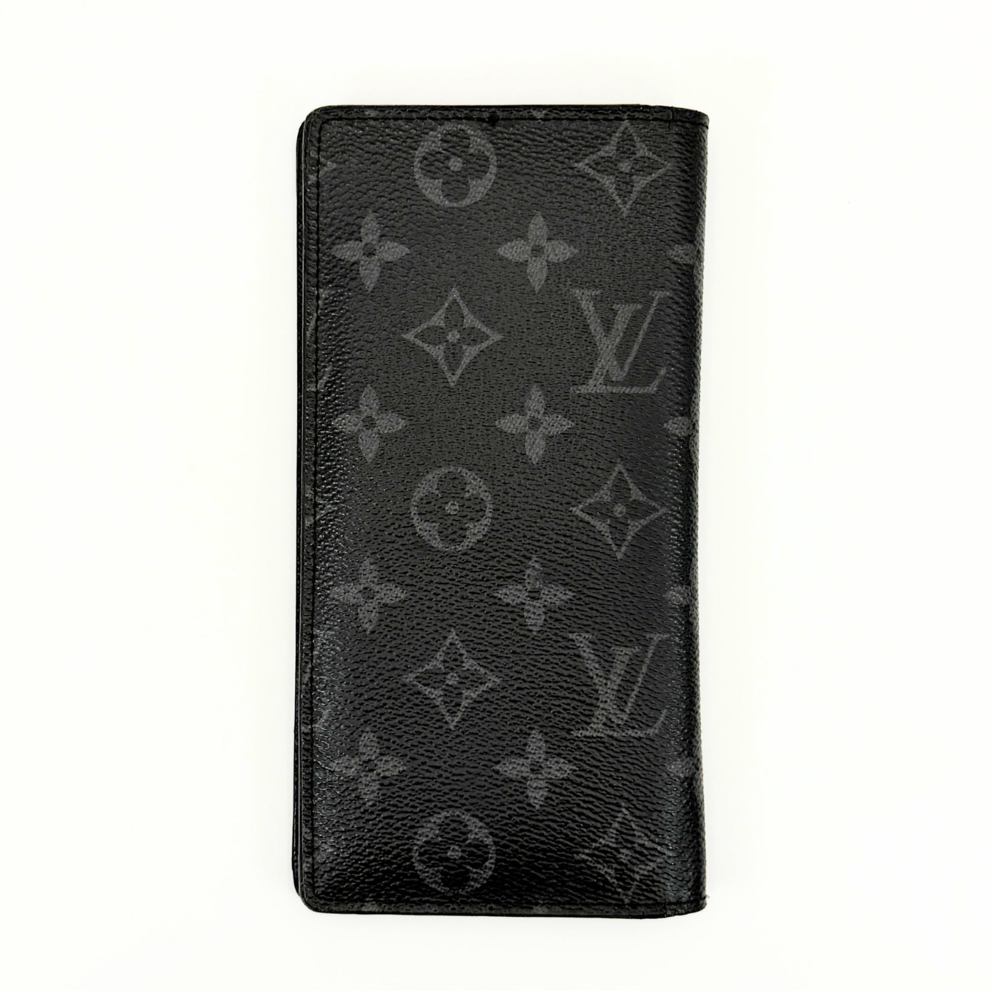 LOUIS VUITTON Monogram Eclipse Portefeuille Brazza Bifold Long Wallet M61697 Wallet