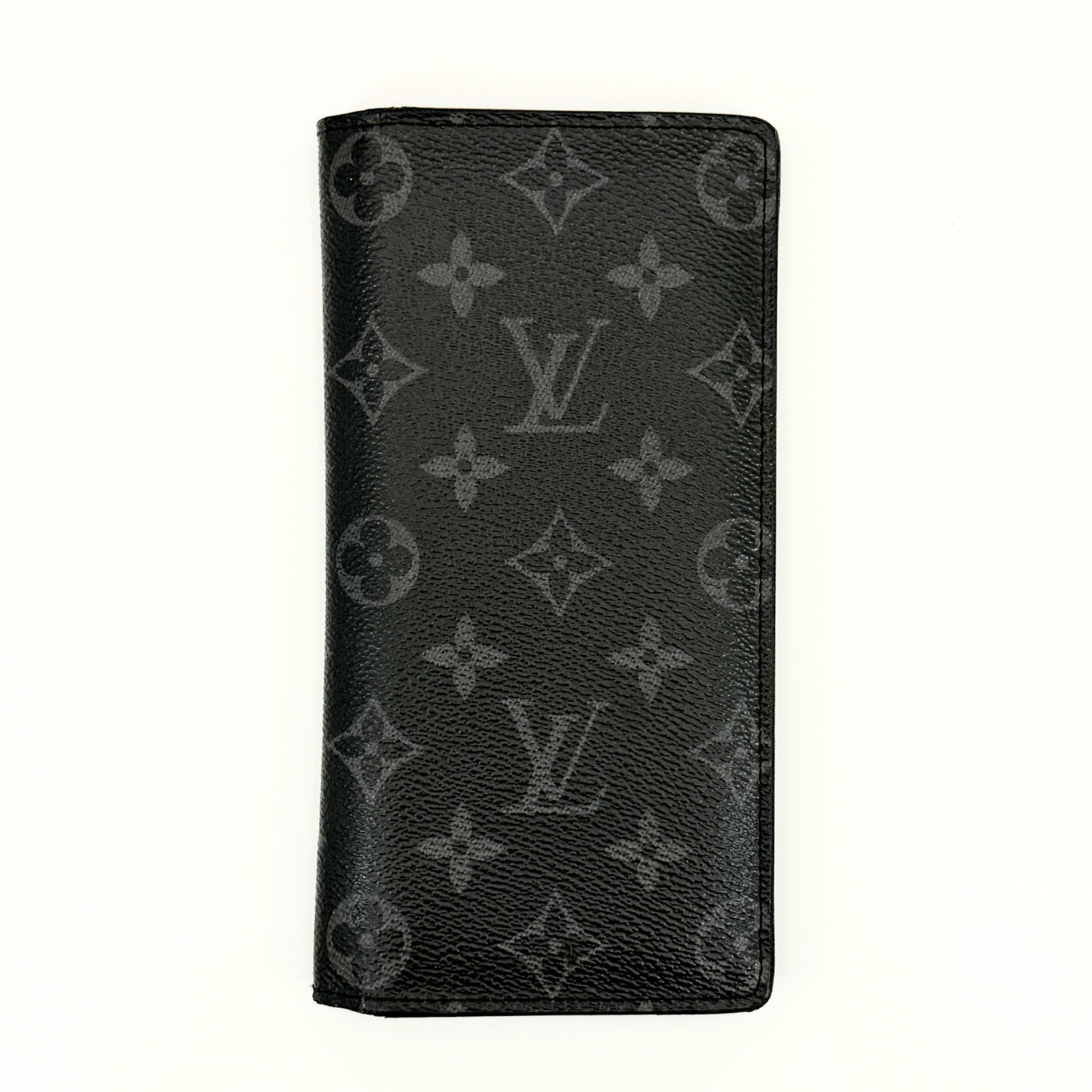 LOUIS VUITTON Monogram Eclipse Portefeuille Brazza Bifold Long Wallet M61697 Wallet