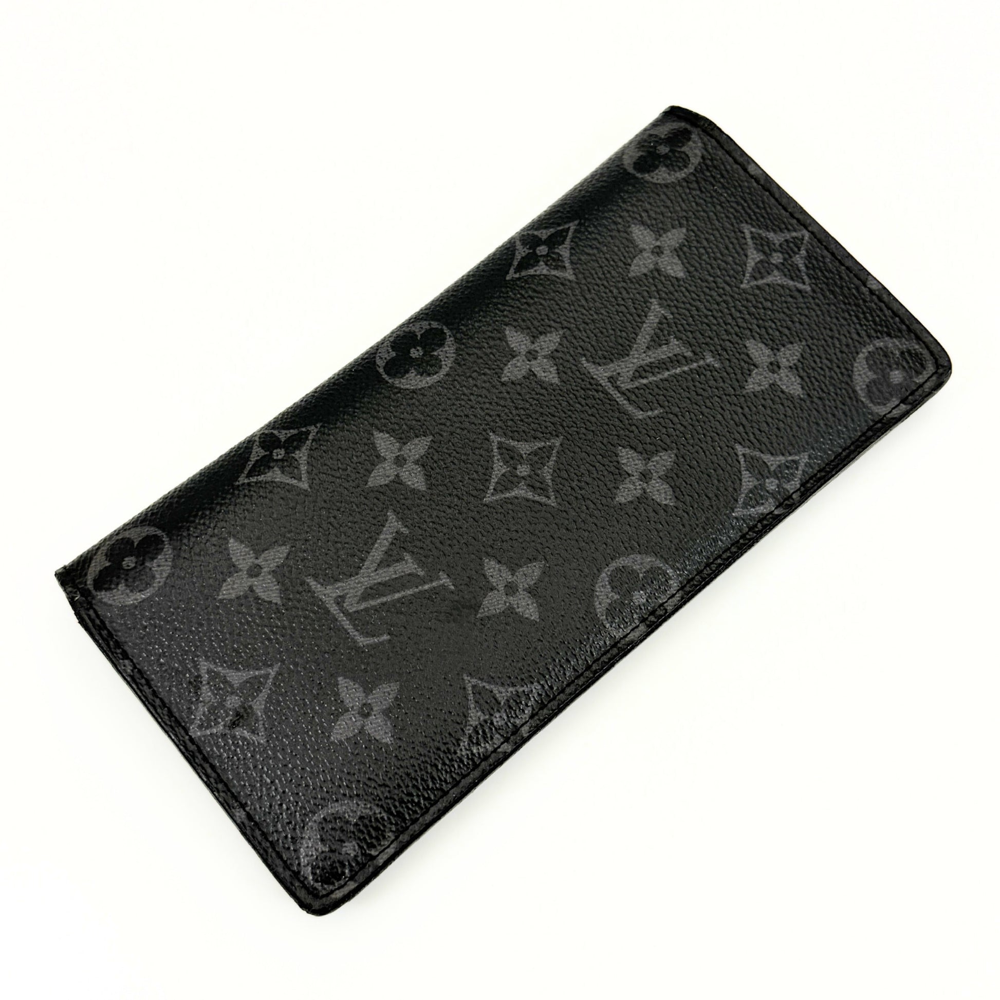 LOUIS VUITTON Monogram Eclipse Portefeuille Brazza Bifold Long Wallet M61697 Wallet
