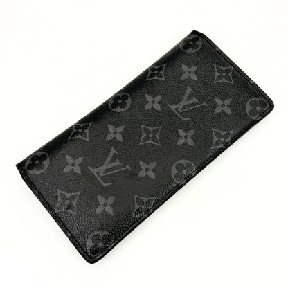 LOUIS VUITTON Monogram Eclipse Portefeuille Brazza Bifold Long Wallet M61697 Wallet