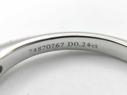 Tiffany & Co. Solitaire D0.24ct PT950 3.6g Ring 