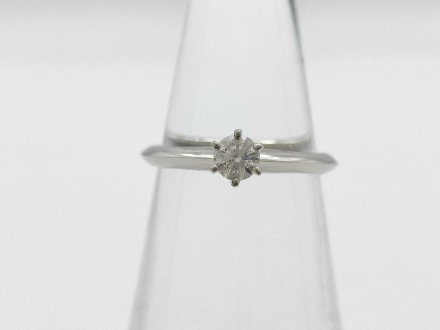 Tiffany & Co. Solitaire D0.24ct PT950 3.6g Ring 