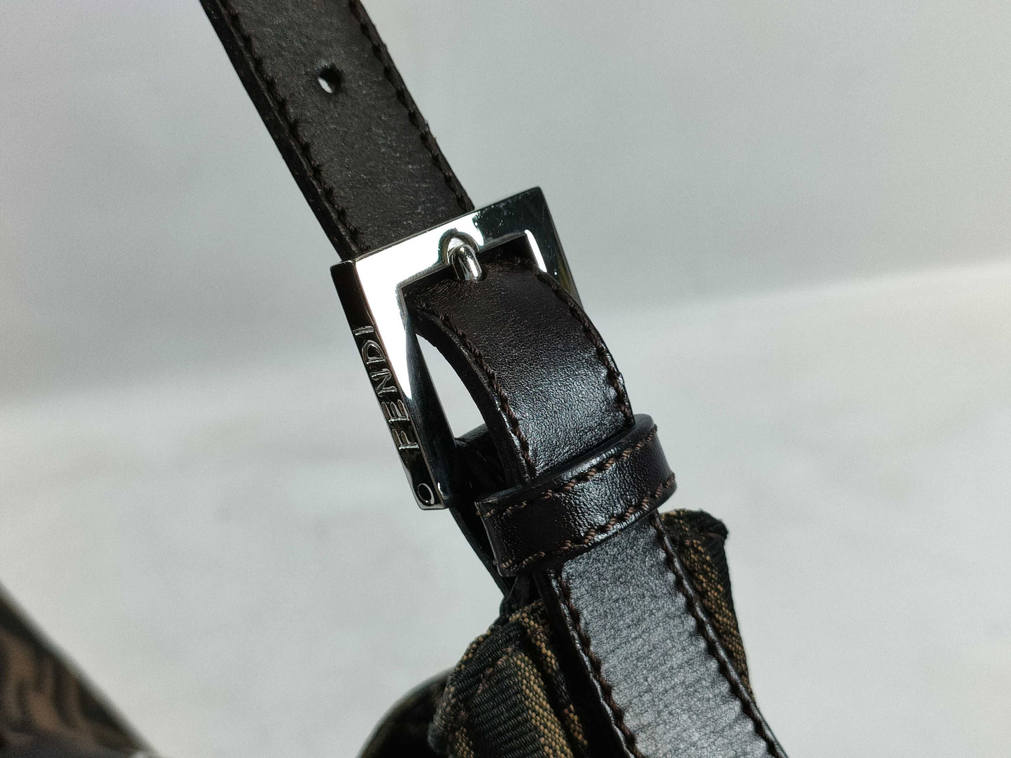 FENDI Zucca Mamma Bucket One-Shoulder Bag, Brown, 26569, Shoulder Bag