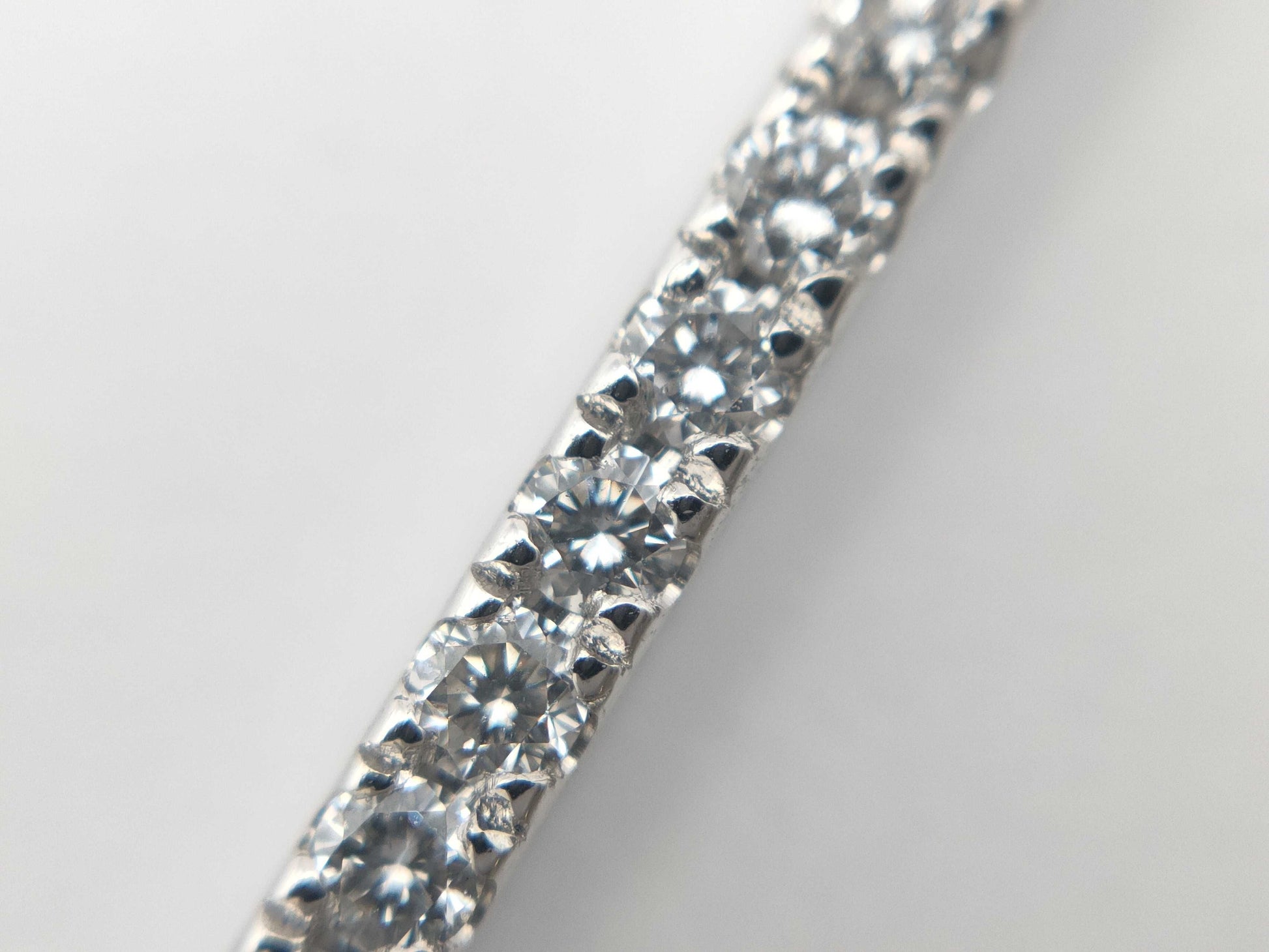 Tiffany & Co. Metro Cross Diamond Necklace in 750 White Gold, 4.0g 