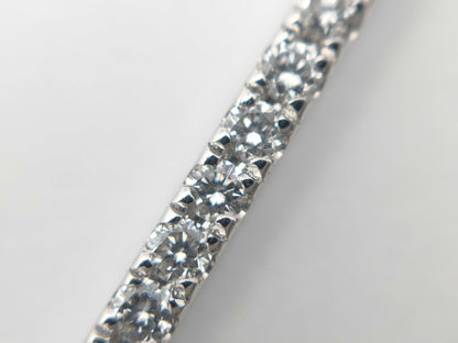 Tiffany & Co. Metro Cross Diamond Necklace in 750 White Gold, 4.0g 