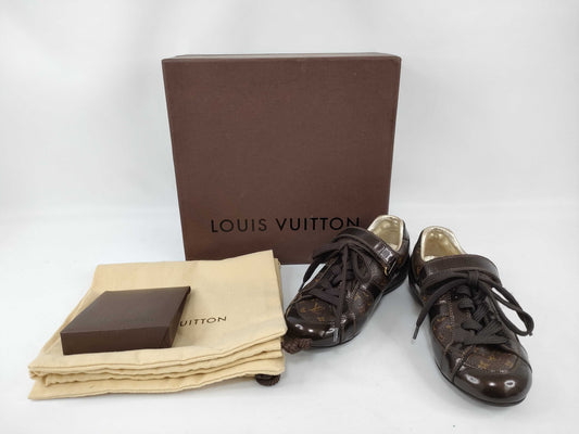 LOUIS VUITTON Monogram Children's Shoes Monogram GO1019 Size 28 Sneakers