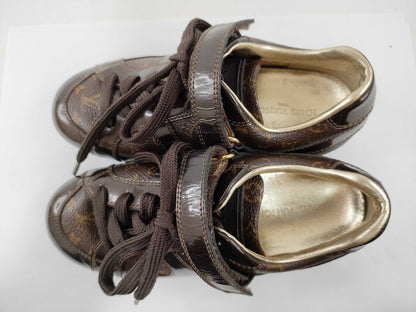 LOUIS VUITTON Monogram Children's Shoes Monogram GO1019 Size 28 Sneakers