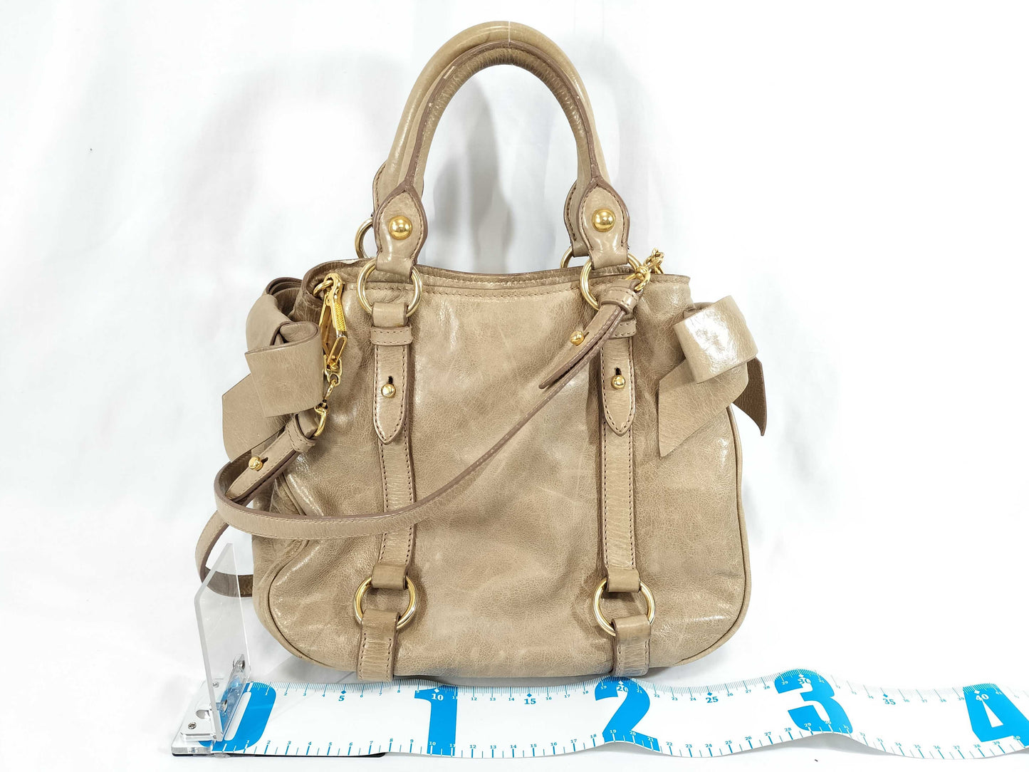 Miu Miu Vitello Shine 2-Way Shoulder Handbag