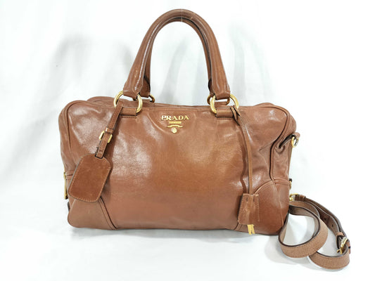 PRADA Leather 2-Way Bag Handbag