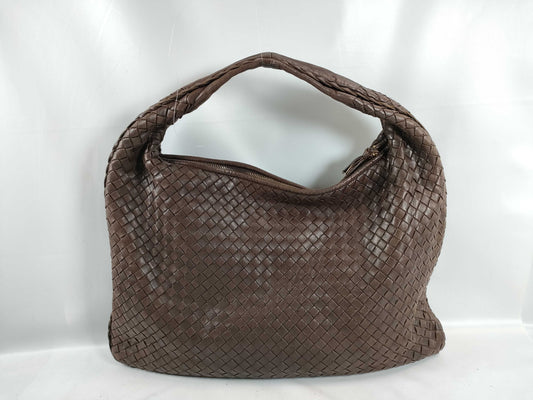 BOTTEGA VENETA Intrecciato Bottega Veneta Hobo Dark Brown Shoulder Bag