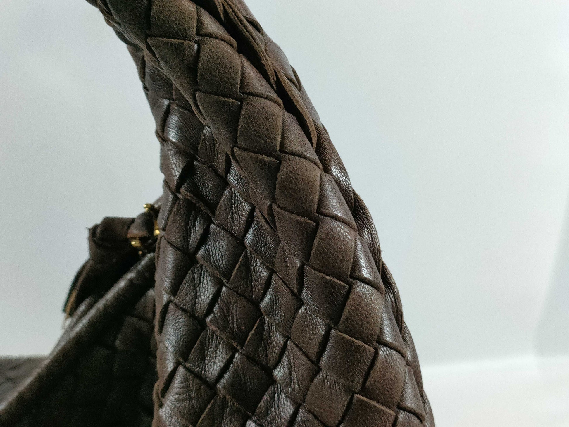 BOTTEGA VENETA Intrecciato Bottega Veneta Hobo Dark Brown Shoulder Bag