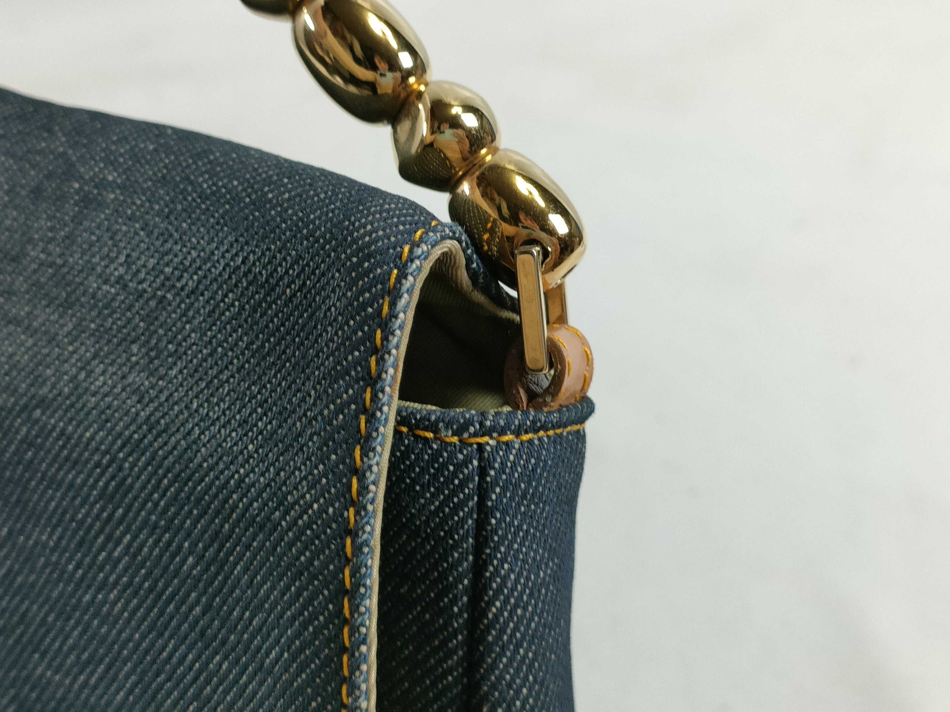 Dior Marispearl Denim Shoulder Bag