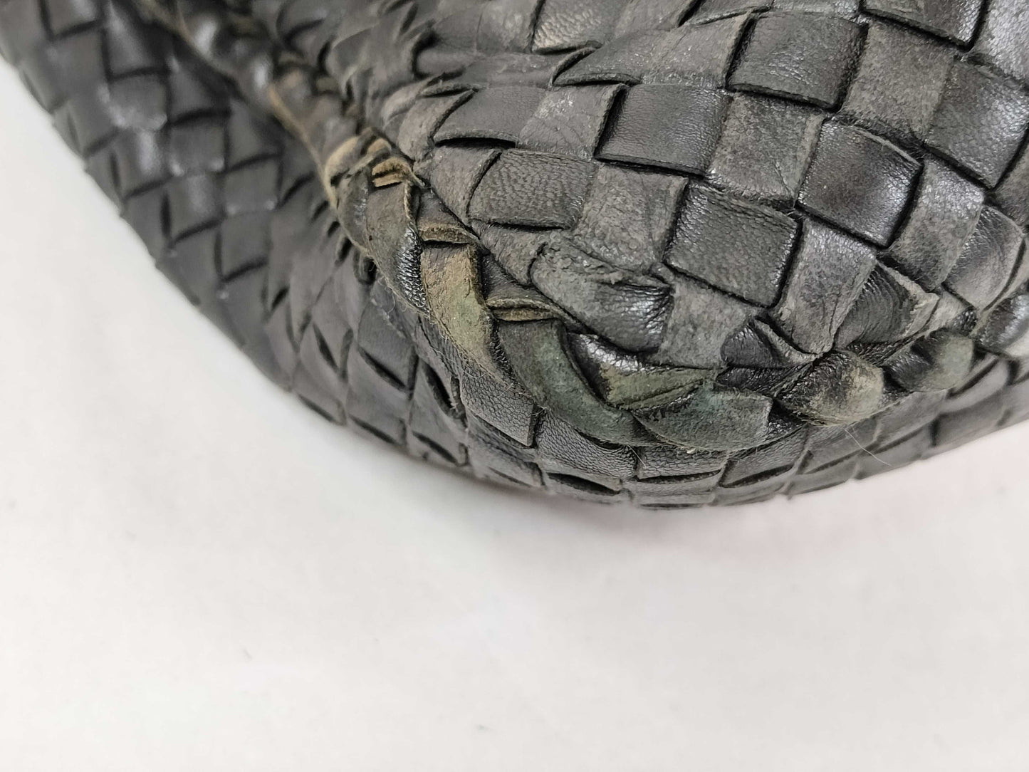 BOTTEGA VENETA Intrecciato Bottega Veneta Hobo Black Shoulder Bag