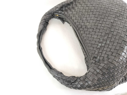 BOTTEGA VENETA Intrecciato Bottega Veneta Hobo Black Shoulder Bag