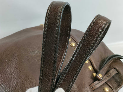 Miu Miu Studded Leather Tote Bag