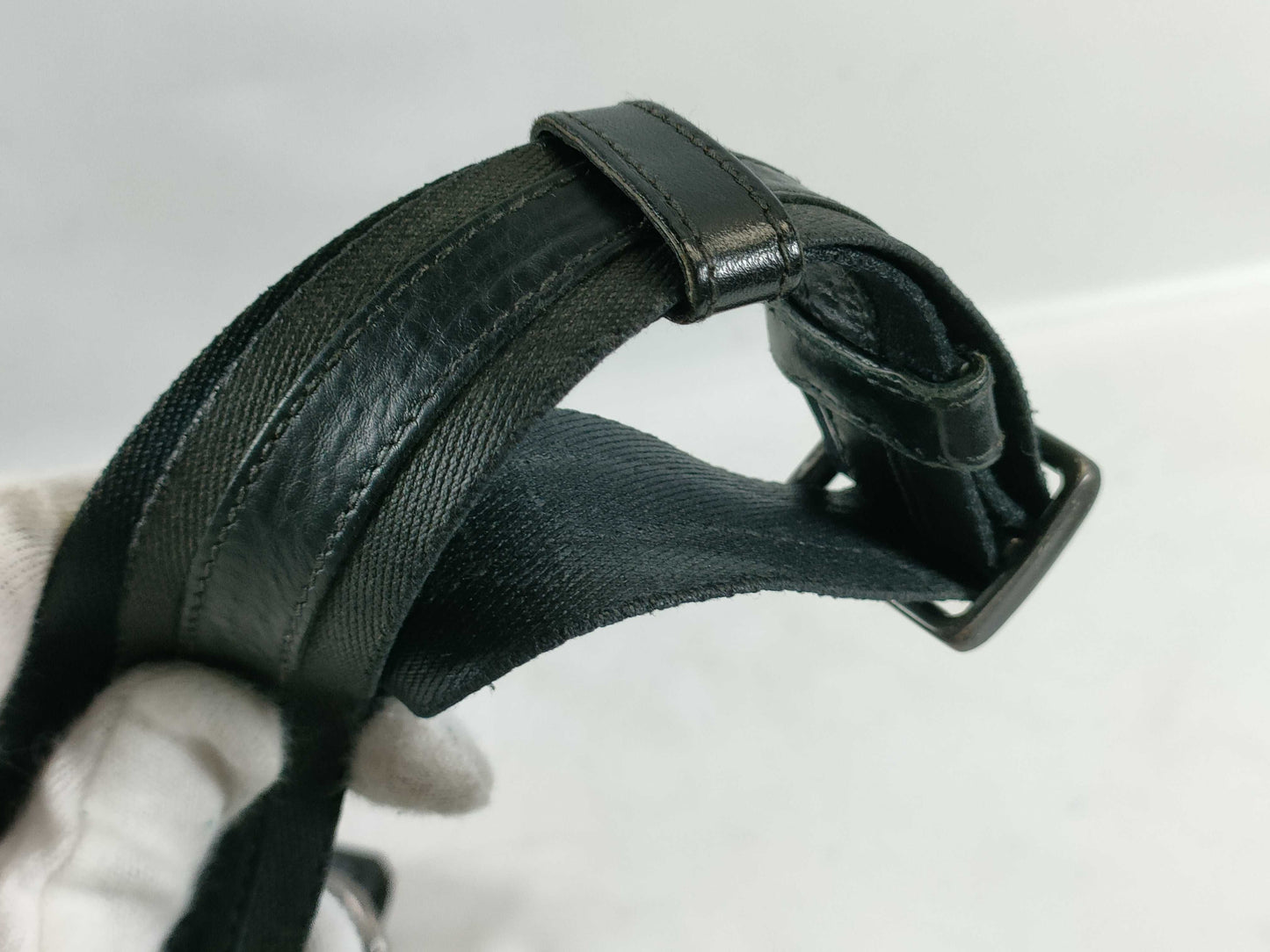 BOTTEGA VENETA Intrecciato Sacoche Black Shoulder Bag