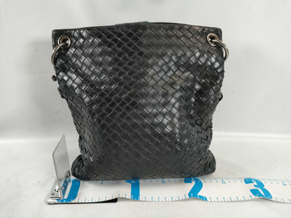 BOTTEGA VENETA Intrecciato Sacoche Black Shoulder Bag