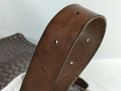 BOTTEGA VENETA Intrecciato Leather Messenger Bag Shoulder Bag