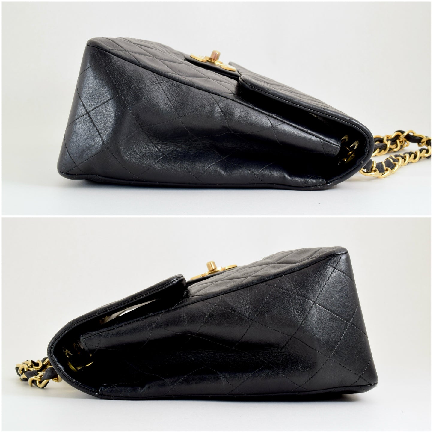 CHANEL Matelasse Chain Shoulder Bag, Large Matelasse, Black