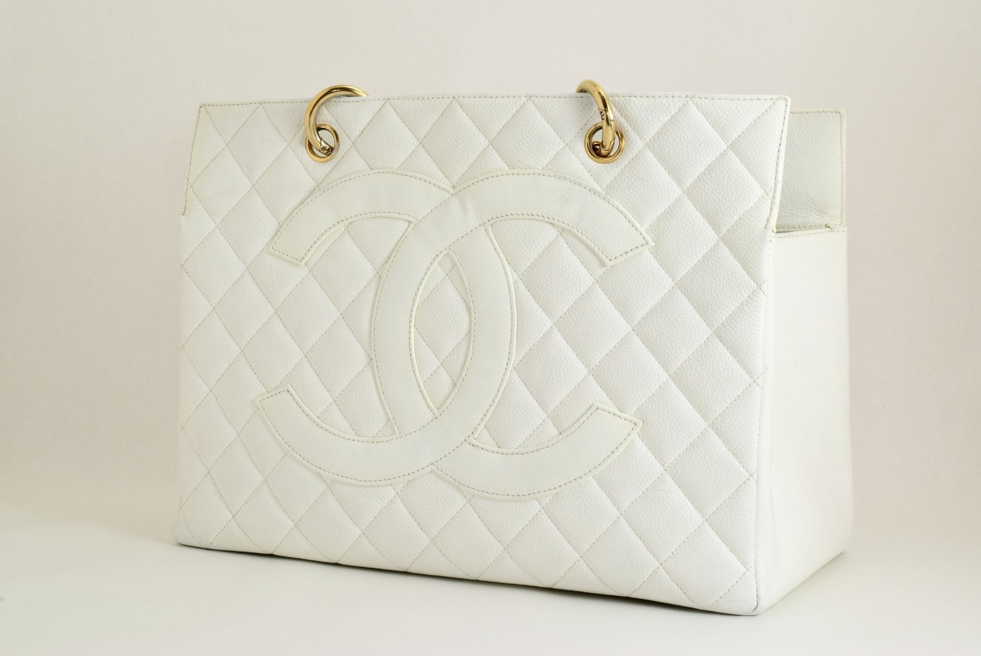 CHANEL Caviar Skin Matelasse GST Tote Caviar Skin Shoulder Bag Tote Bag