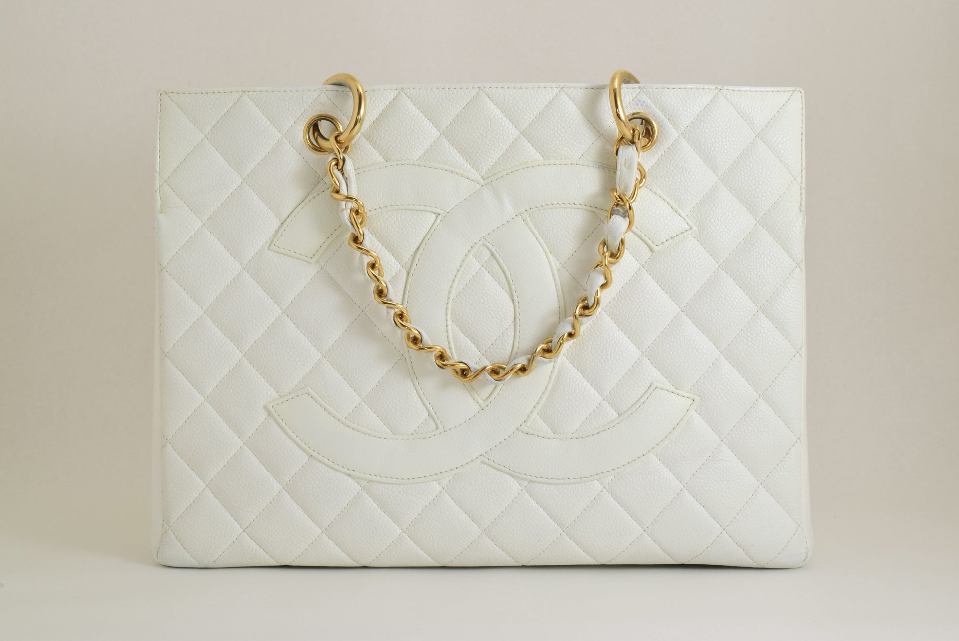 CHANEL Caviar Skin Matelasse GST Tote Caviar Skin Shoulder Bag Tote Bag