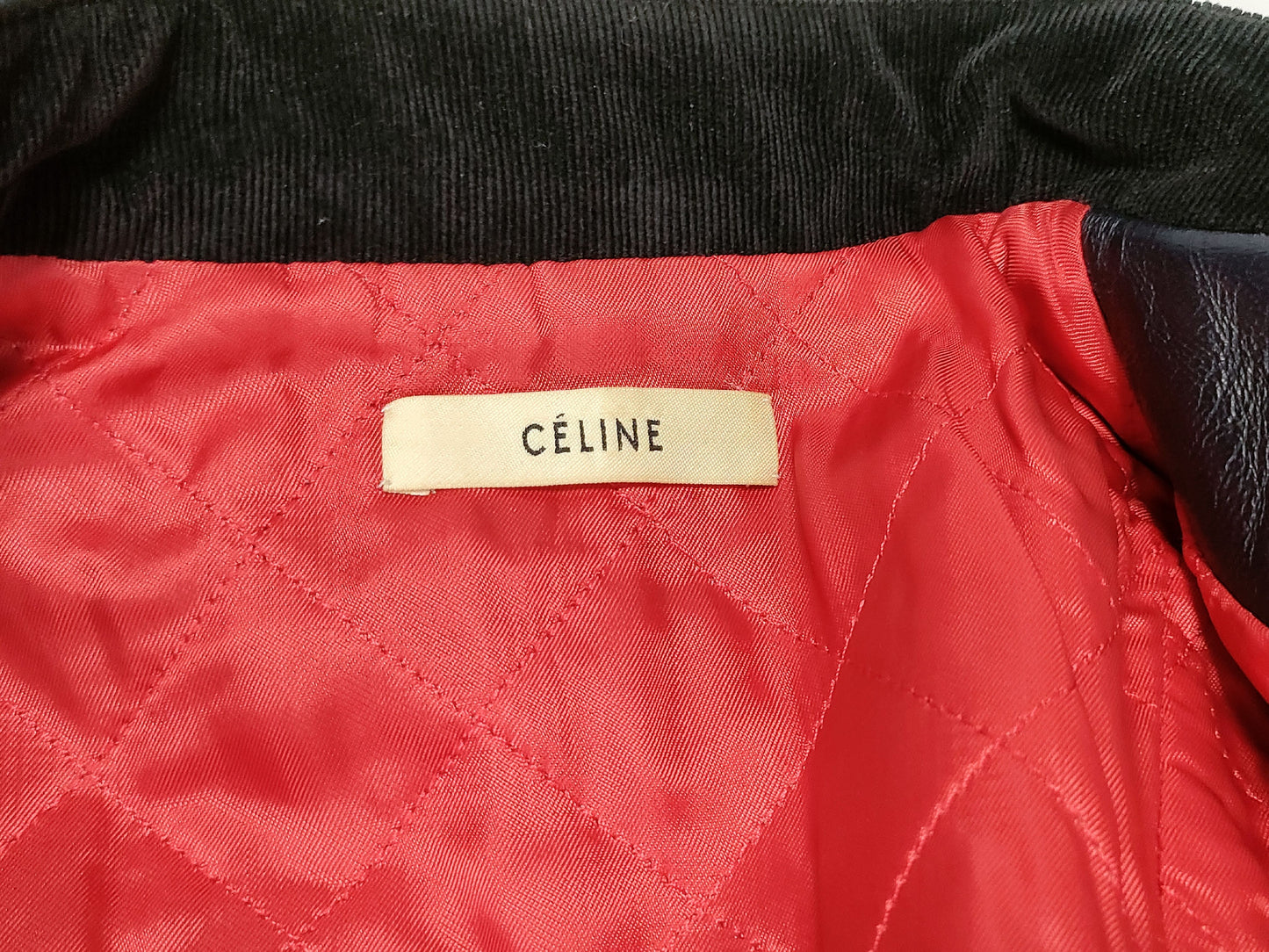 CELINE Phoebe Leather Rider's Jacket, Size 34