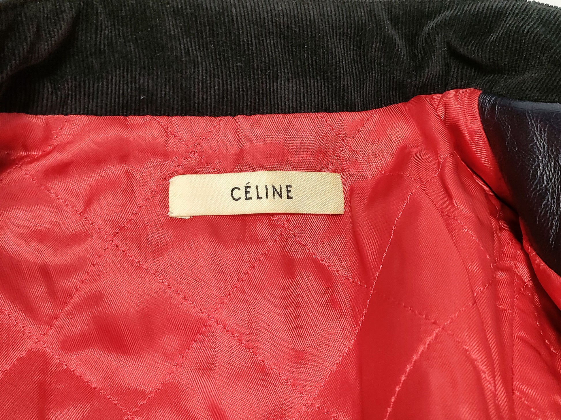 CELINE Phoebe Leather Rider's Jacket, Size 34