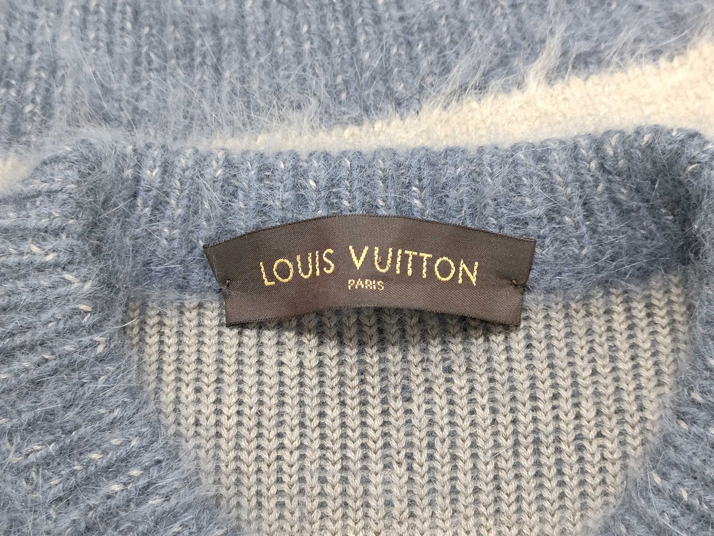 LOUIS VUITTON LV logo angora blend sweater top