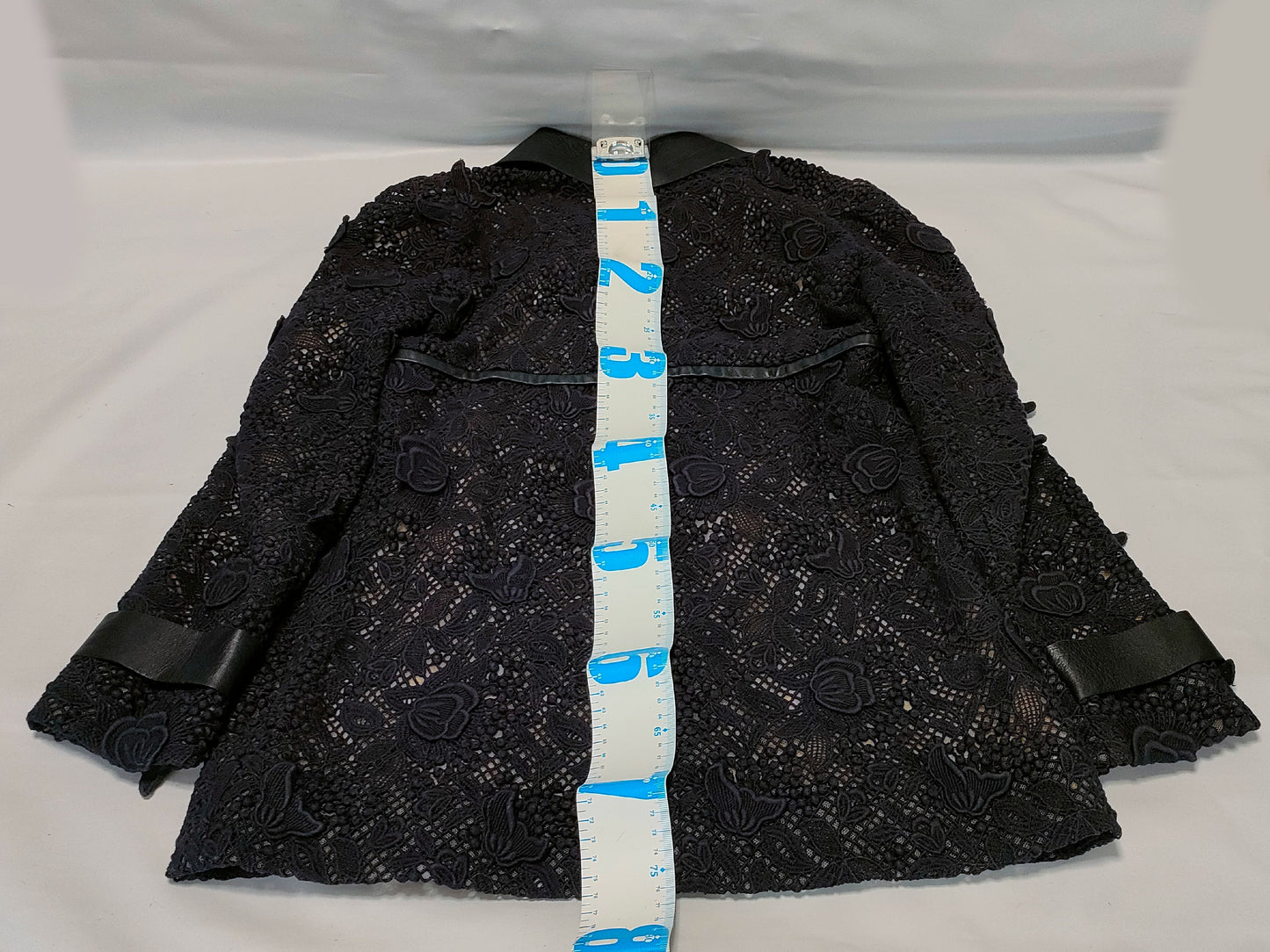 VALENTINO VALENTINO Leather and Lace Double Jacket 6 Jacket