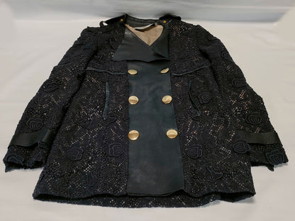 VALENTINO VALENTINO Leather and Lace Double Jacket 6 Jacket