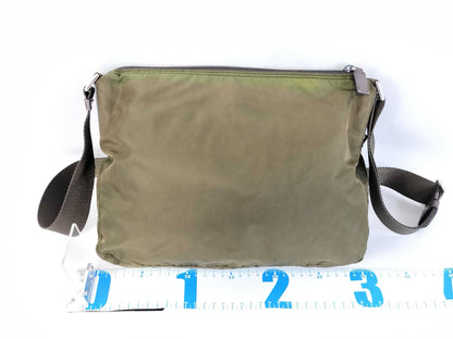 PRADA Nylon Prada Shoulder Bag Green Nylon Shoulder Bag