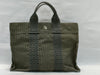 HERMES Air Line PM Canvas Handbag Gray