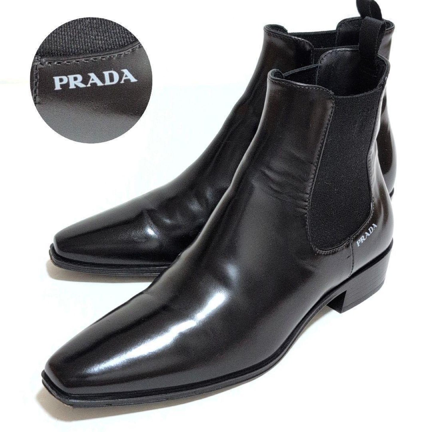PRADA PRADA Side Gore Boots Leather Size 35 Other Shoes