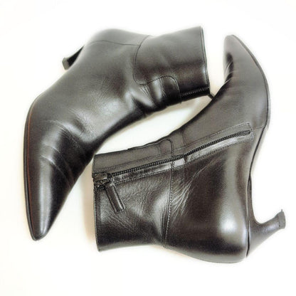 BALENCIAGA Short Boots, Side Zip, Leather, Pointed Toe, Size 24.0cm, Other Shoes