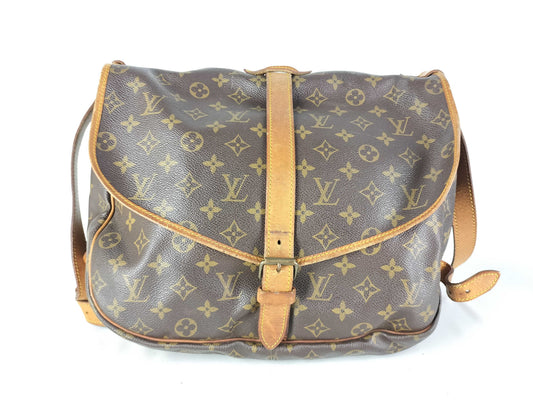 LOUIS VUITTON Monogram Louis Vuitton Shoulder Bag M42256 Saumur 30 Monogram 882VI Shoulder Bag