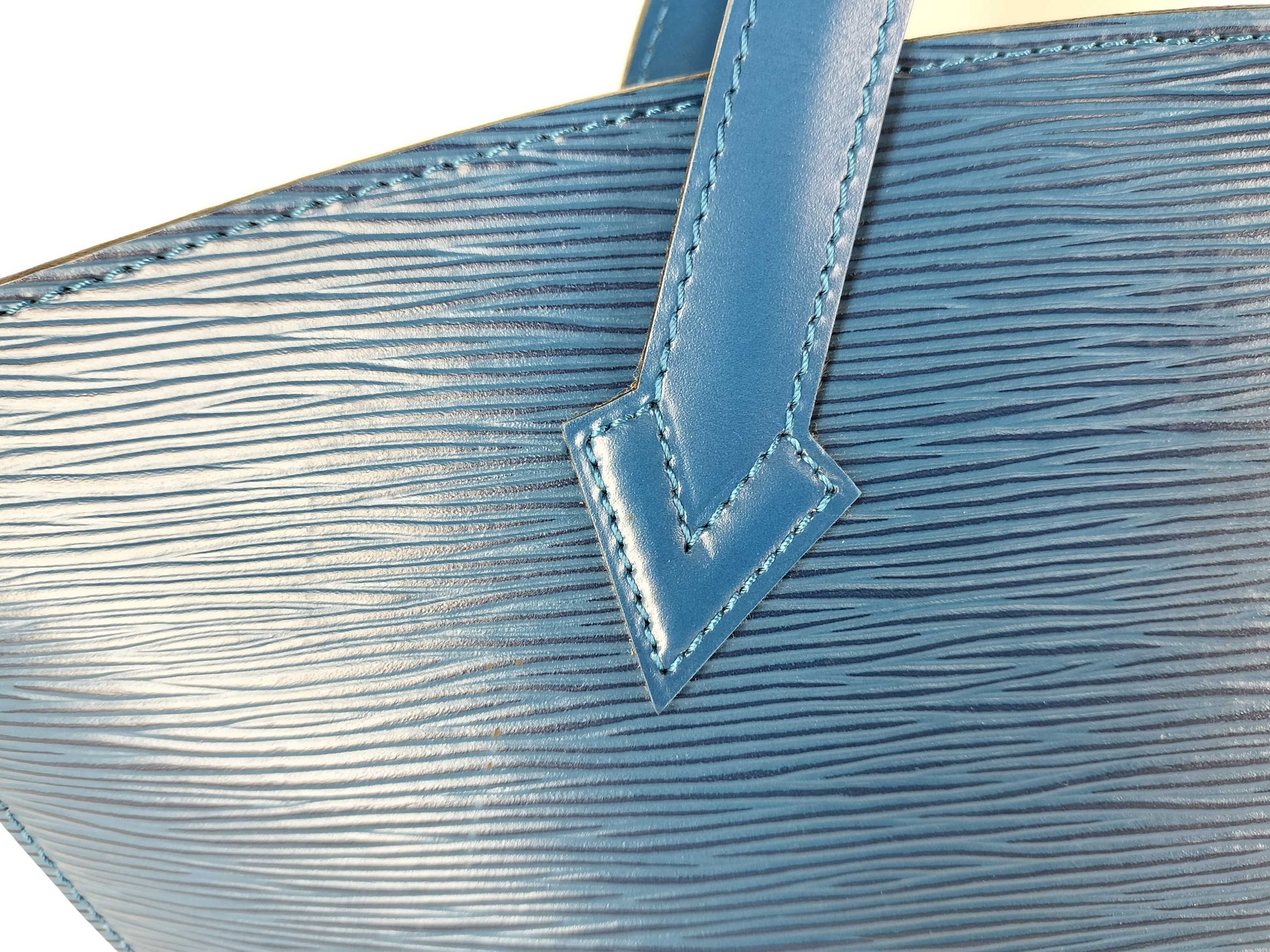 LOUIS VUITTON Epi Louis Vuitton Tote Bag M52275 Saint Jacques Epi Toledo Blue VI0925 Tote Bag