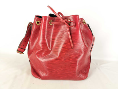 LOUIS VUITTON Epi Leather One-Shoulder Drawstring Shoulder Bag Petit Noe M44107 Epi Leather Castilian Red A20933 Shoulder Bag