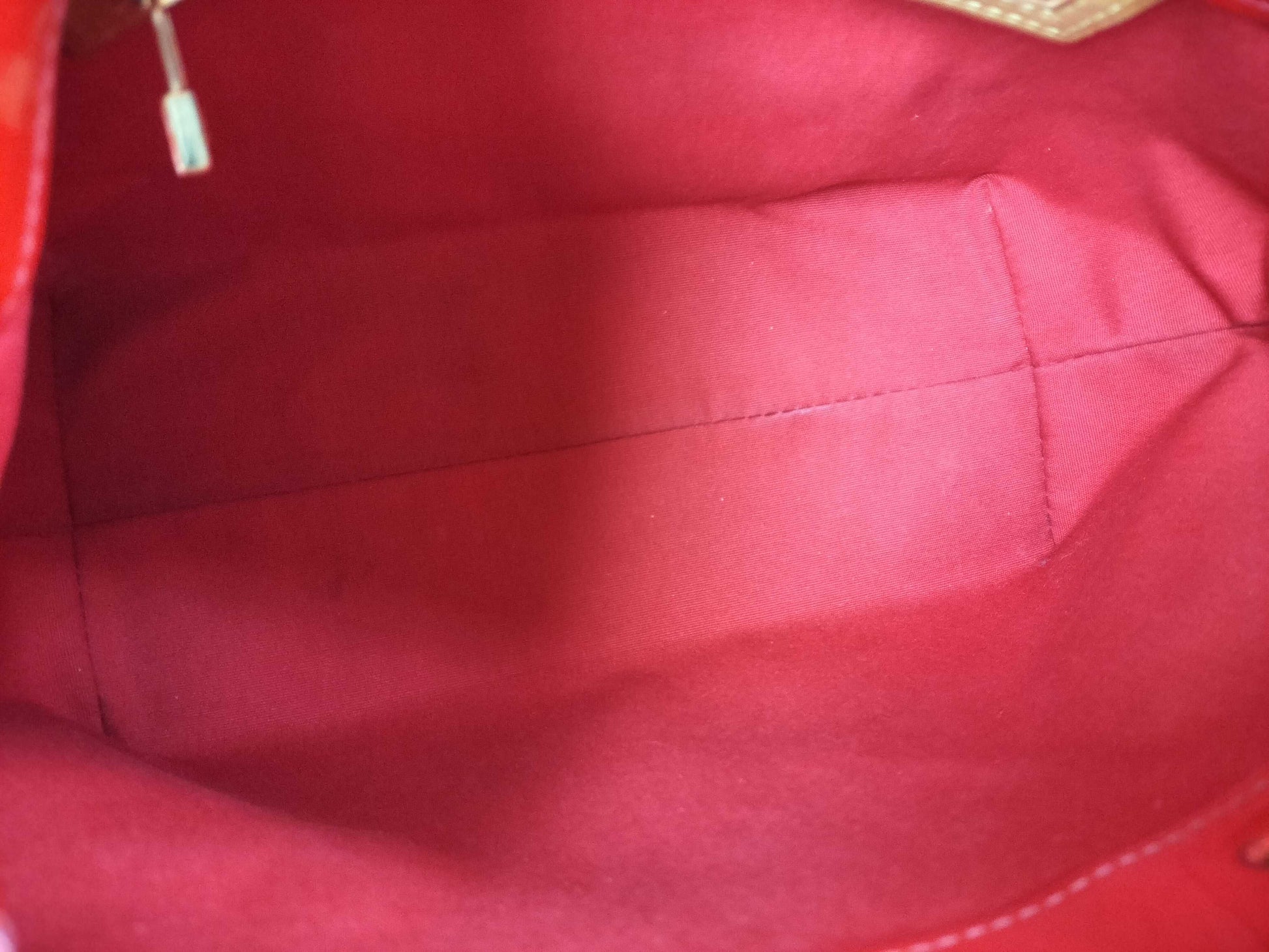 LOUIS VUITTON Vernis Louis Vuitton Tote Bag M91088 Lead PM Vernis Rouge MI1011 Tote Bag