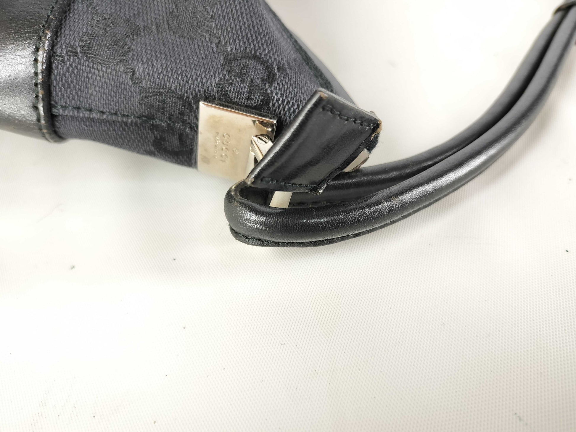 GUCCI GG Canvas Gucci/One Shoulder Bag/001 3766/GG Canvas/Black Shoulder Bag