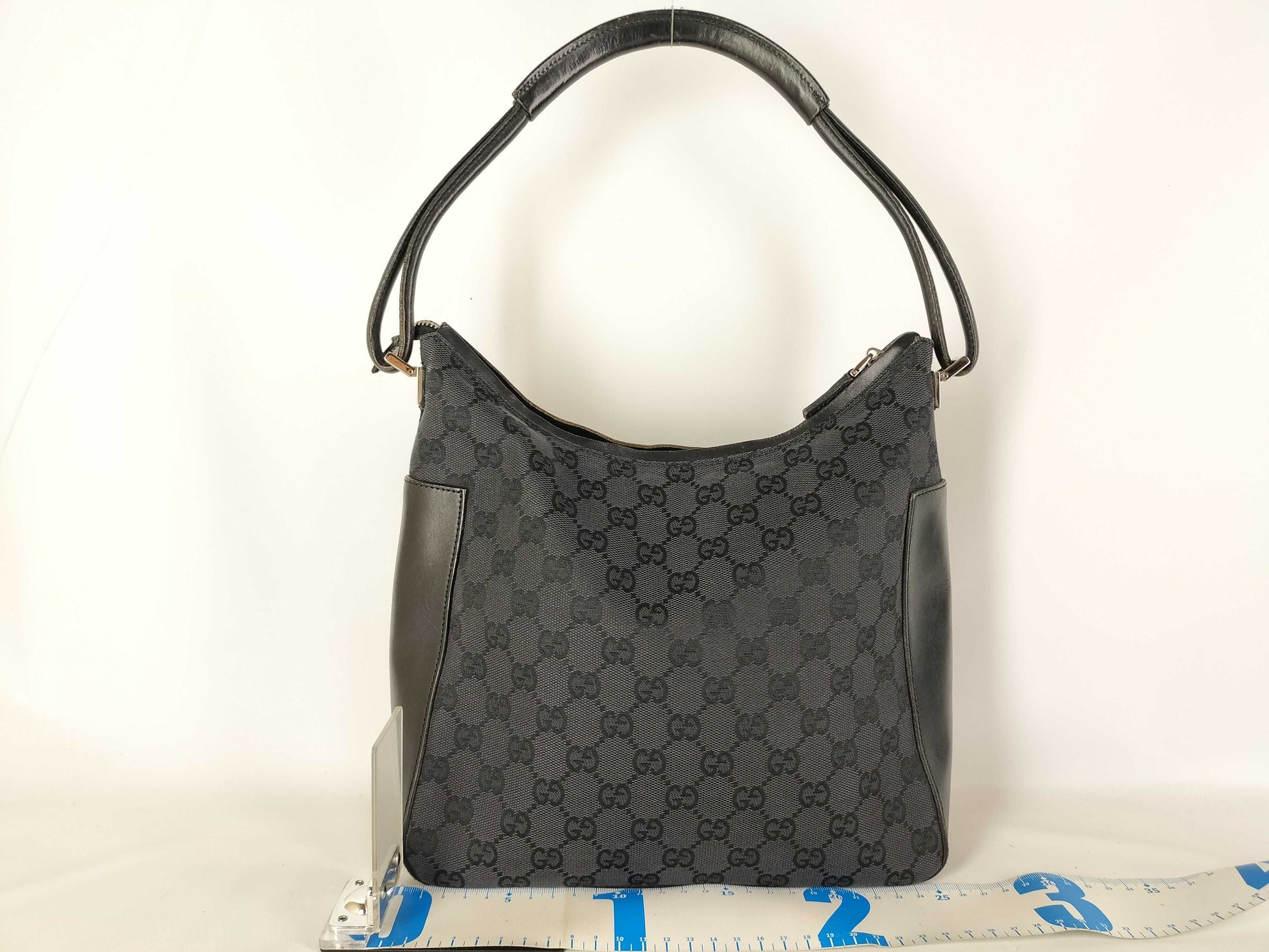 GUCCI GG Canvas Gucci/One Shoulder Bag/001 3766/GG Canvas/Black Shoulder Bag