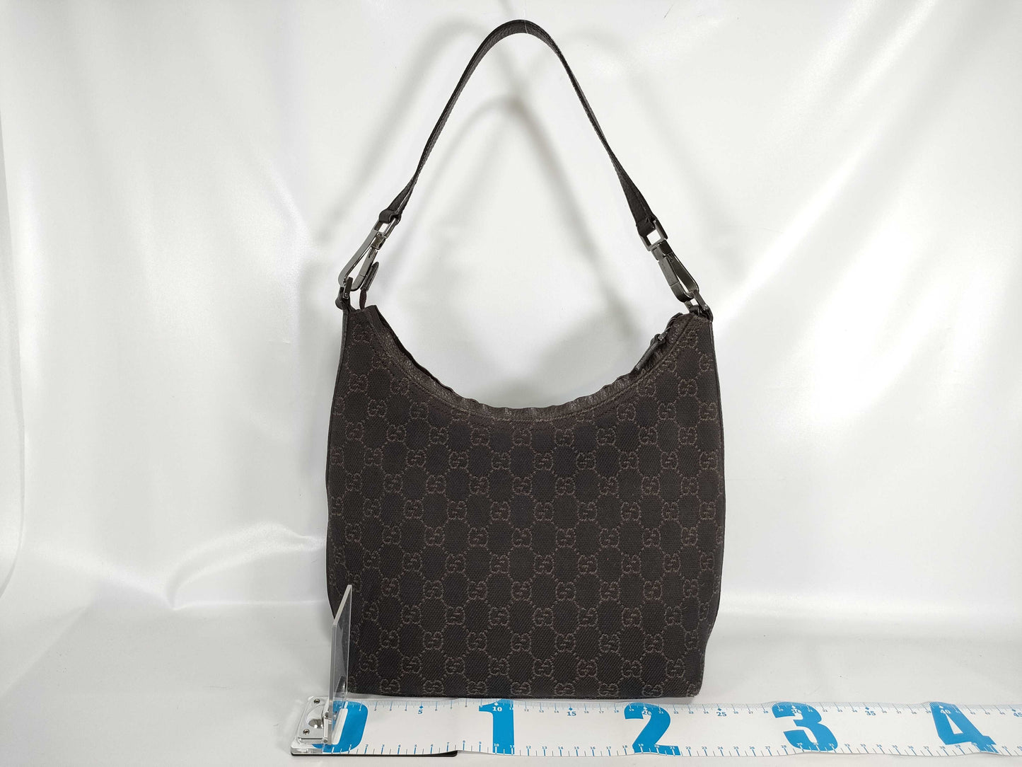 GUCCI GG Canvas One-Shoulder Bag/28335/GG Pattern/Jacquard/Dark Brown Shoulder Bag