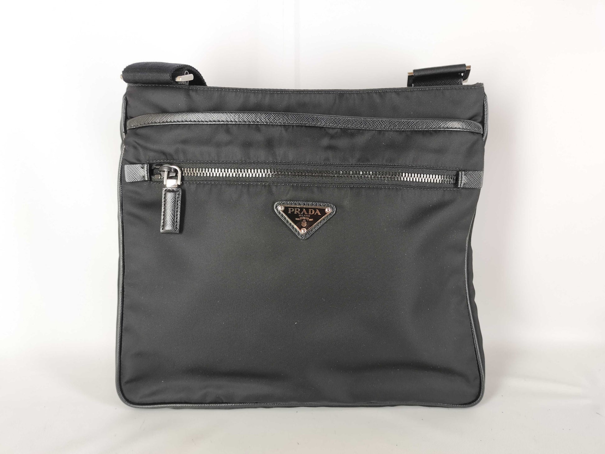 PRADA Nylon Prada Shoulder Bag/2VH251/Tesuto/Nylon/Black Shoulder Bag