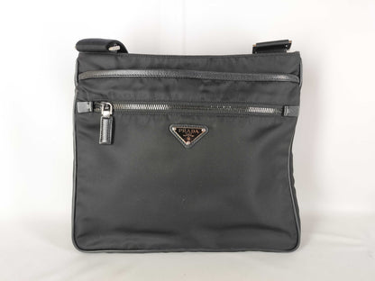 PRADA Nylon Prada Shoulder Bag/2VH251/Tesuto/Nylon/Black Shoulder Bag