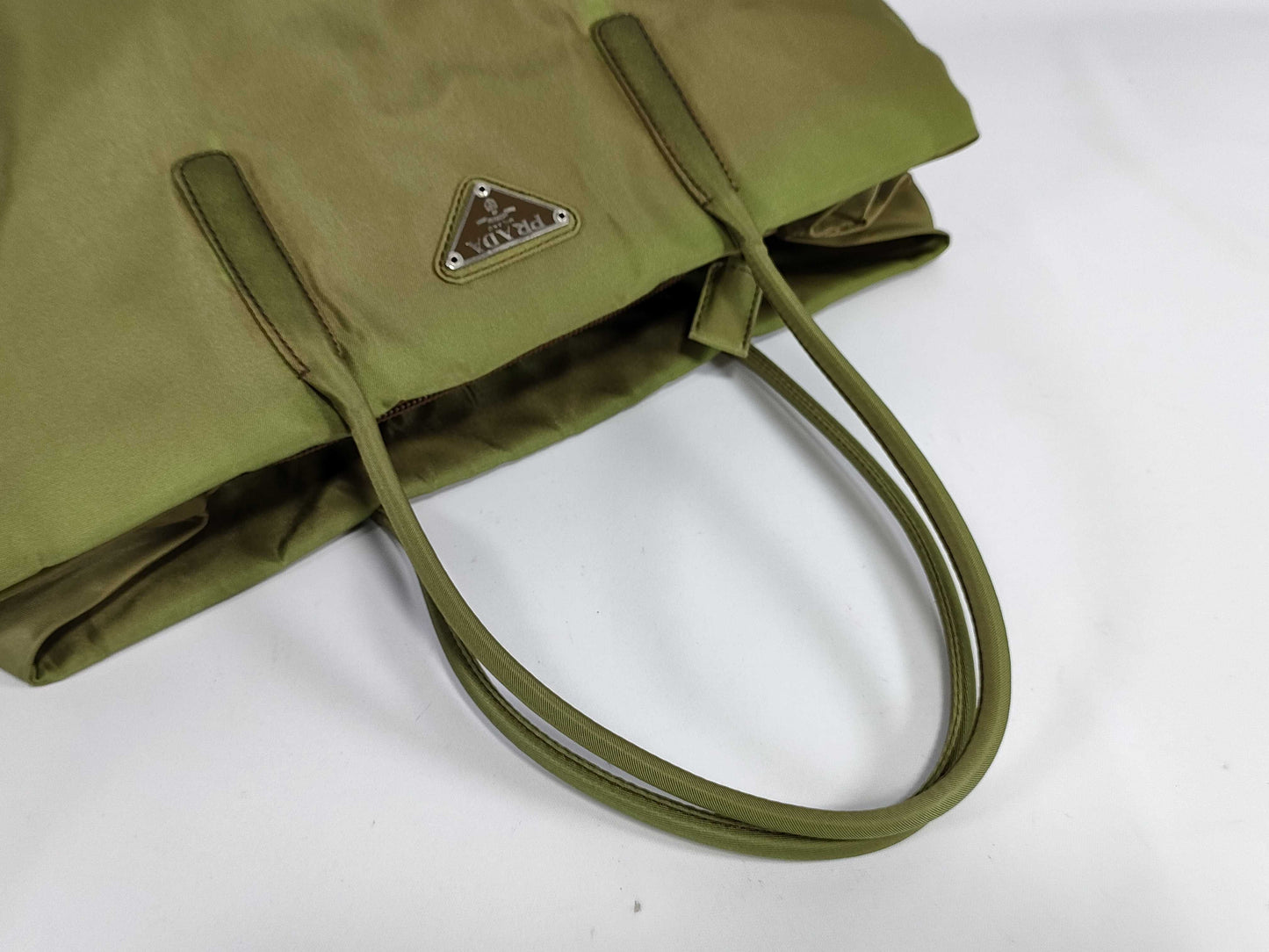 PRADA Nylon Prada Tote Bag B7808 Tessuto Nylon Olive Tote Bag