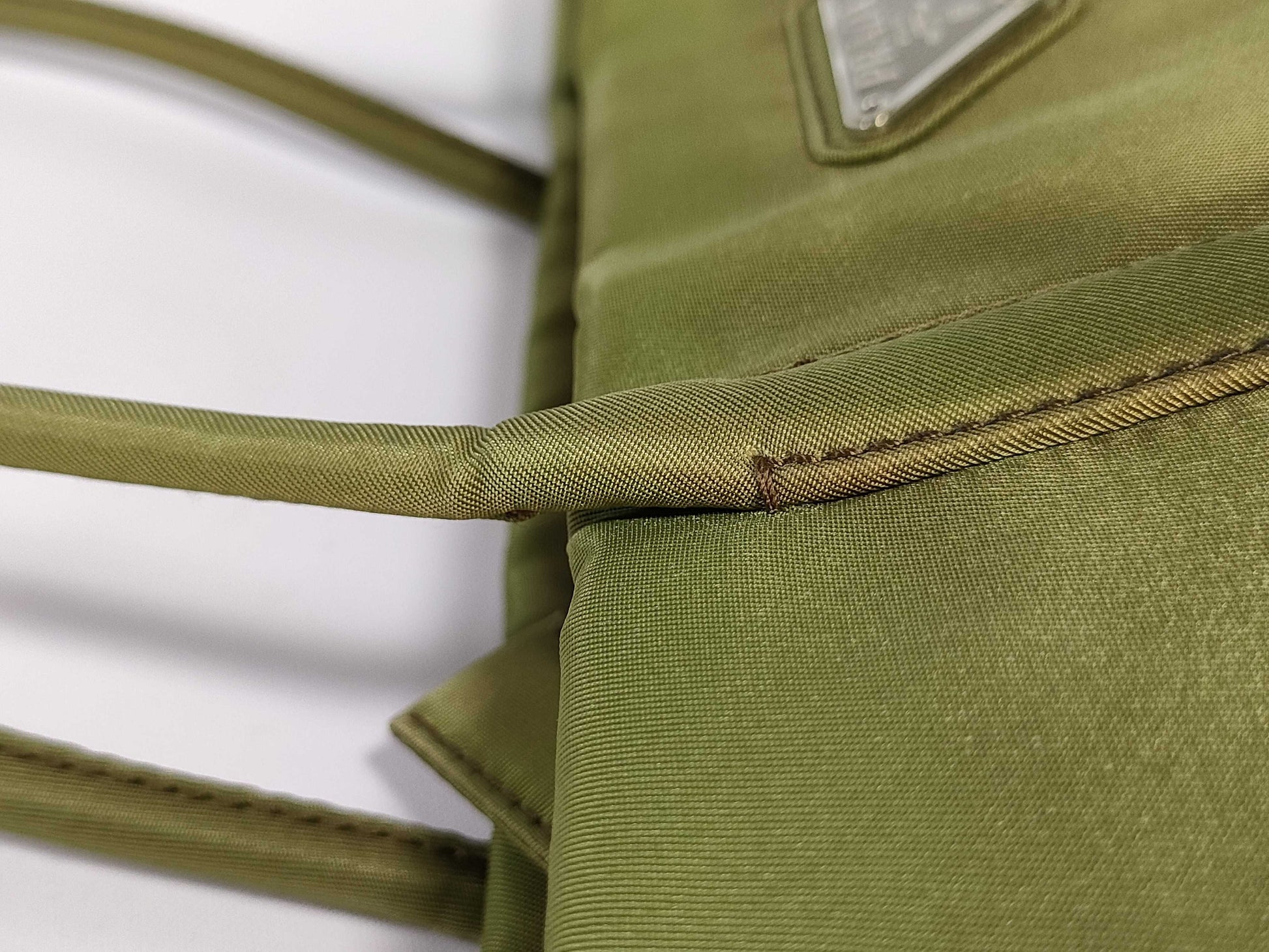 PRADA Nylon Prada Tote Bag B7808 Tessuto Nylon Olive Tote Bag